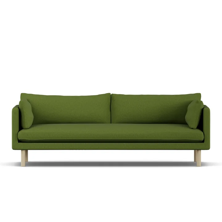 Linnevik sofa - Luiza Green 3975-hvitoljet eik, 4-seters - 1898