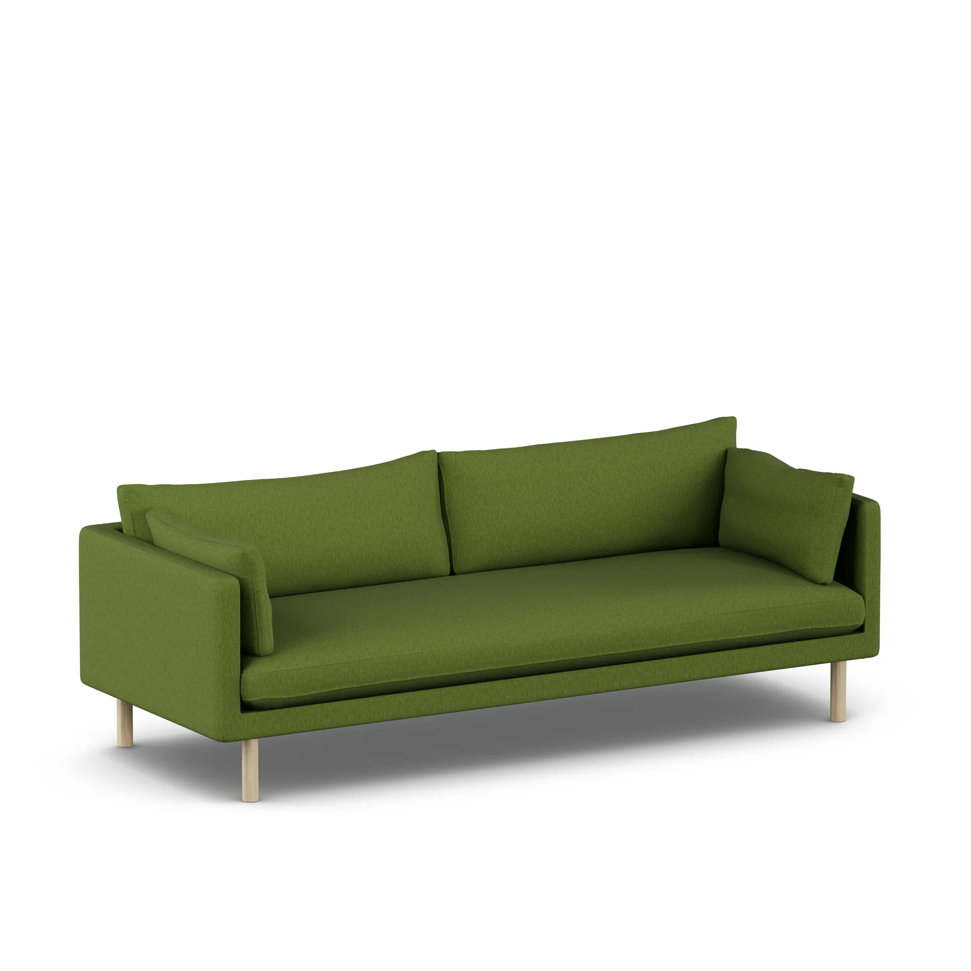 Linnevik sofa, Luiza Green 3975-hvitoljet eik, 4-seters 1898