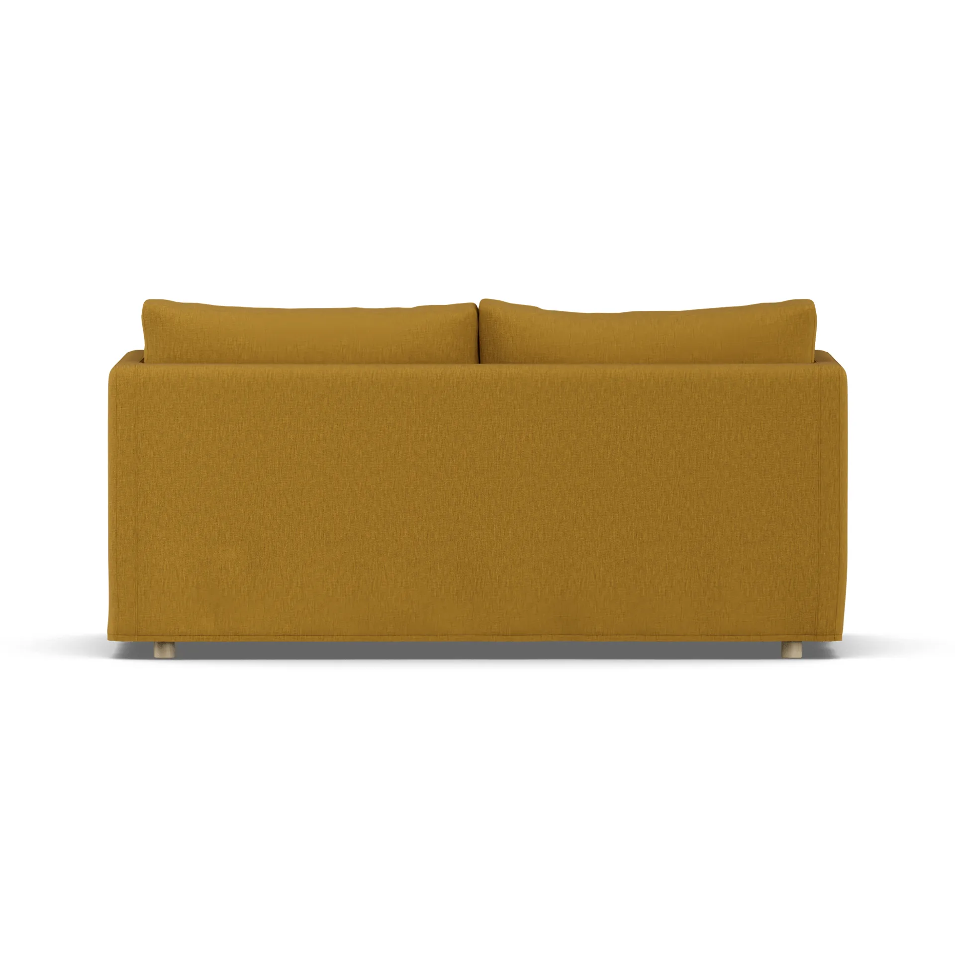 Linnevik sofa, Luiza Mustard 3972-hvitoljet eik, 2-seters, med skjørt 1898