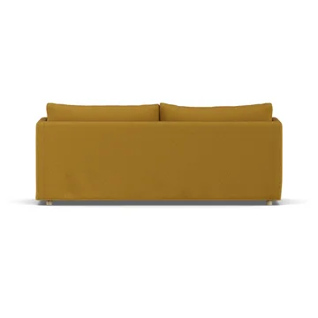 Linnevik sofa - Luiza Mustard 3972-hvitoljet eik, 3-seters, med skjørt - 1898
