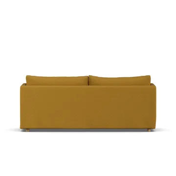 Linnevik sofa - Luiza Mustard 3972-hvitoljet eik, 3-seters, med skjørt - 1898