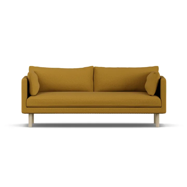 Linnevik sofa - Luiza Mustard 3972-hvitoljet eik, 3-seters - 1898
