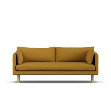Linnevik sofa - Luiza Mustard 3972-hvitoljet eik, 3-seters - 1898
