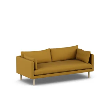 Linnevik sofa - Luiza Mustard 3972-hvitoljet eik, 3-seters - 1898