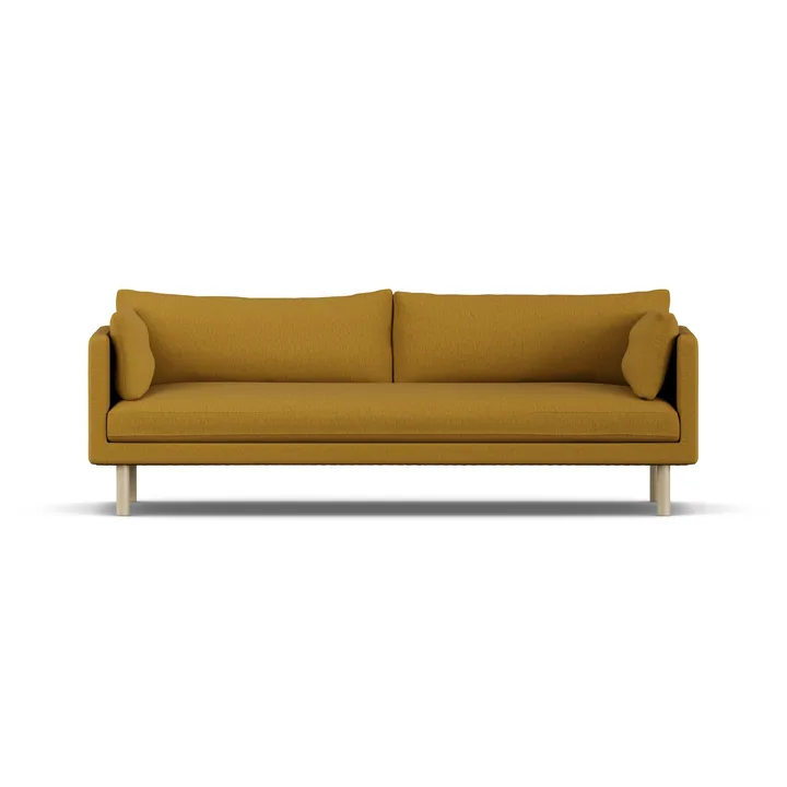 Linnevik sofa - Luiza Mustard 3972-hvitoljet eik, 4-seters - 1898
