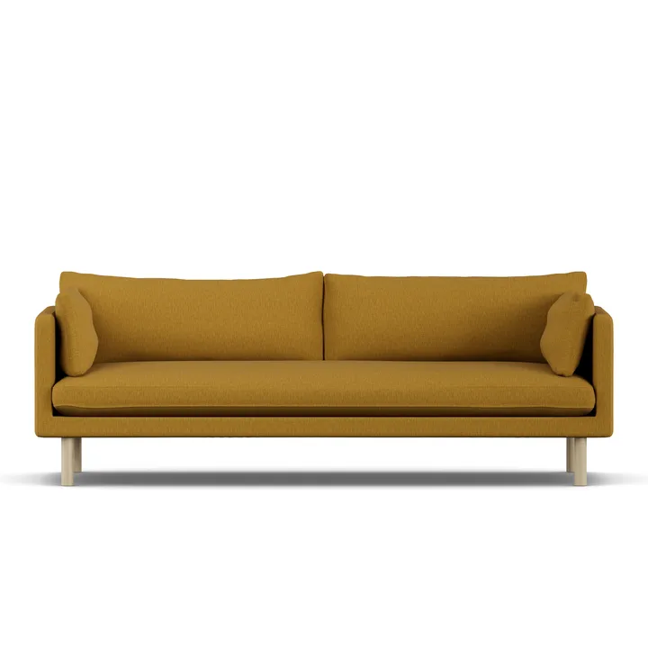 Linnevik sofa - Luiza Mustard 3972-hvitoljet eik, 4-seters - 1898