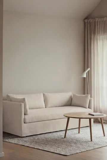 Linnevik sofa - Oslo Nature 1540-hvitoljet eik, 3-seters, med skjørt - 1898