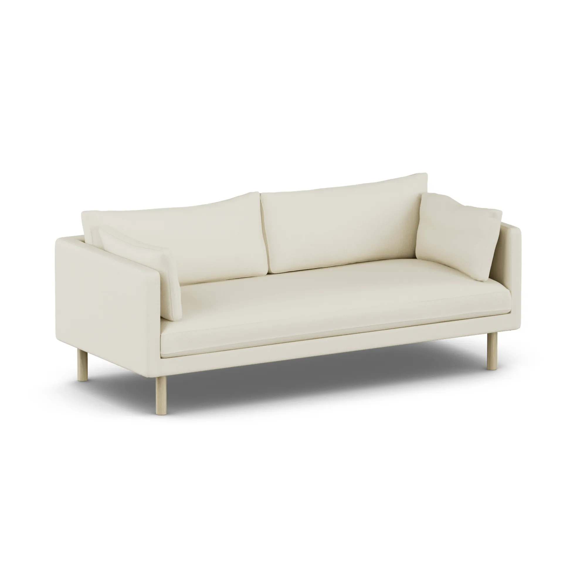 Linnevik sofa, Oslo Nature 1540-hvitoljet eik, 3-seters, uten skjørt 1898
