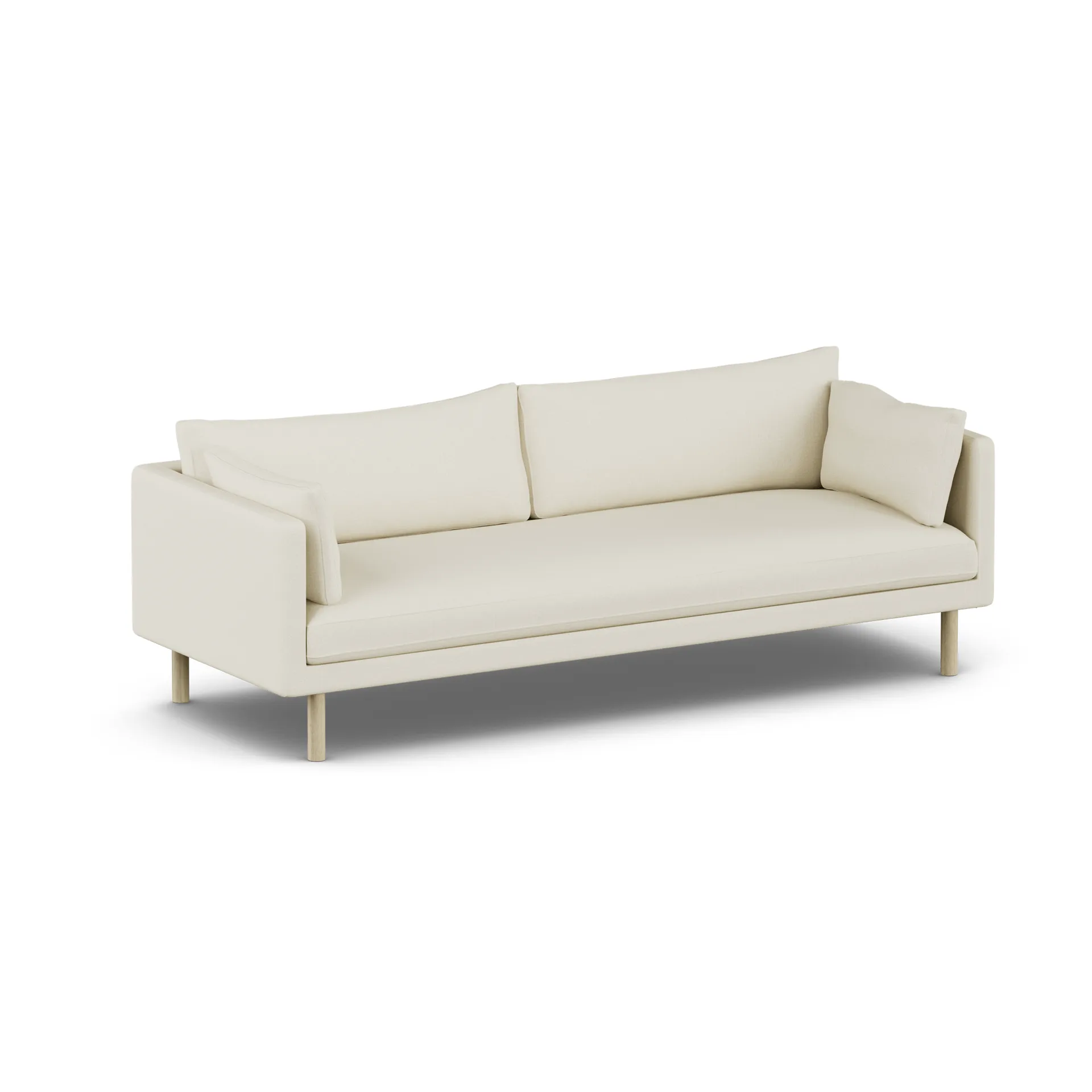 Linnevik sofa, Oslo Nature 1540-hvitoljet eik, 4-seters, uten skjørt 1898