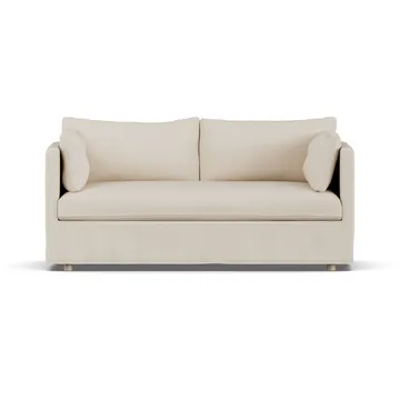 Linnevik sofa - Same Beige 6670-hvitoljet eik, 2-seters, med skjørt - 1898