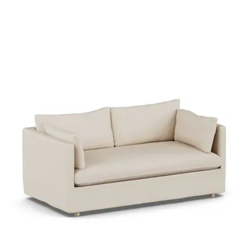 Linnevik sofa - Same Beige 6670-hvitoljet eik, 2-seters, med skjørt - 1898