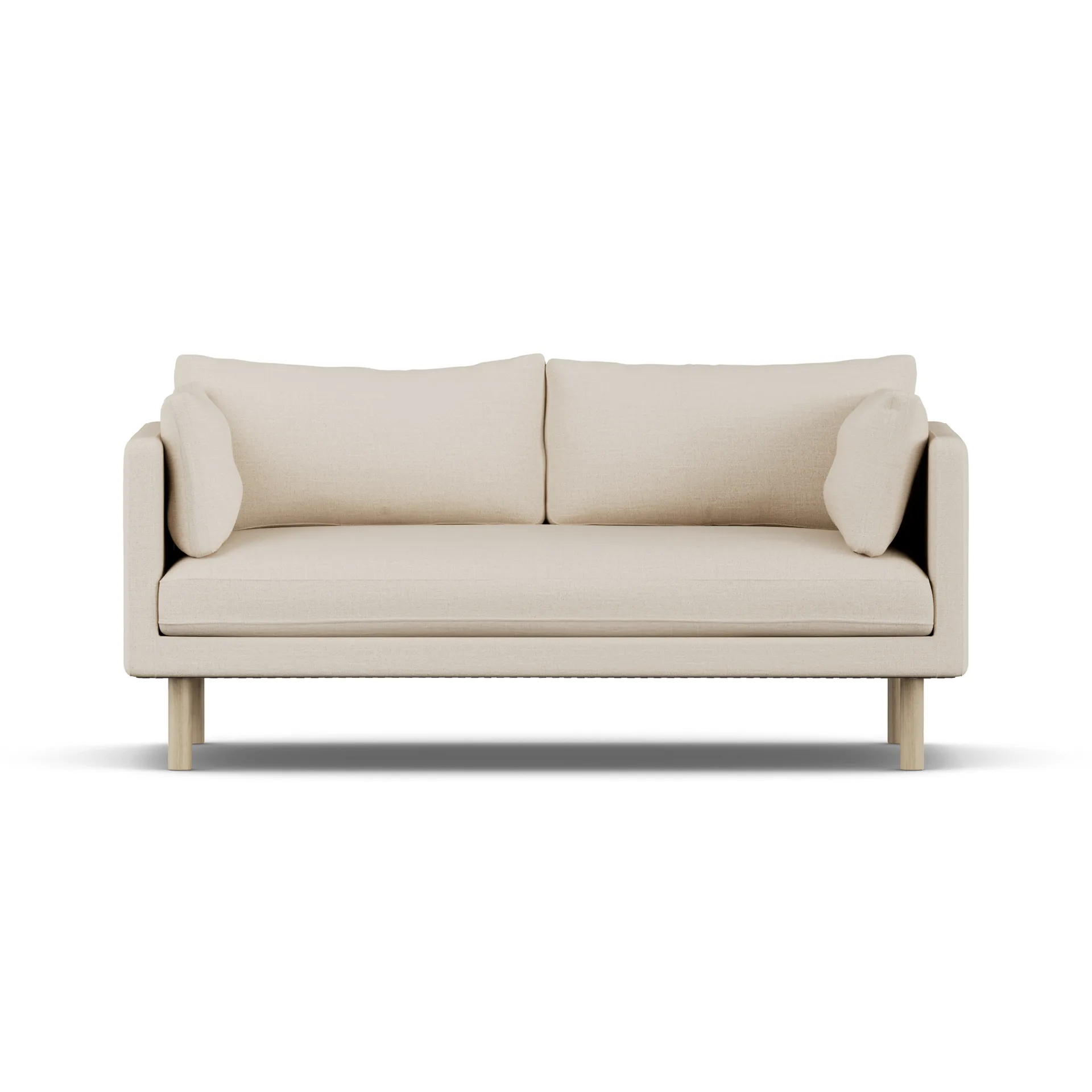 Linnevik sofa, Same Beige 6670-hvitoljet eik, 2-seters, uten skjørt 1898