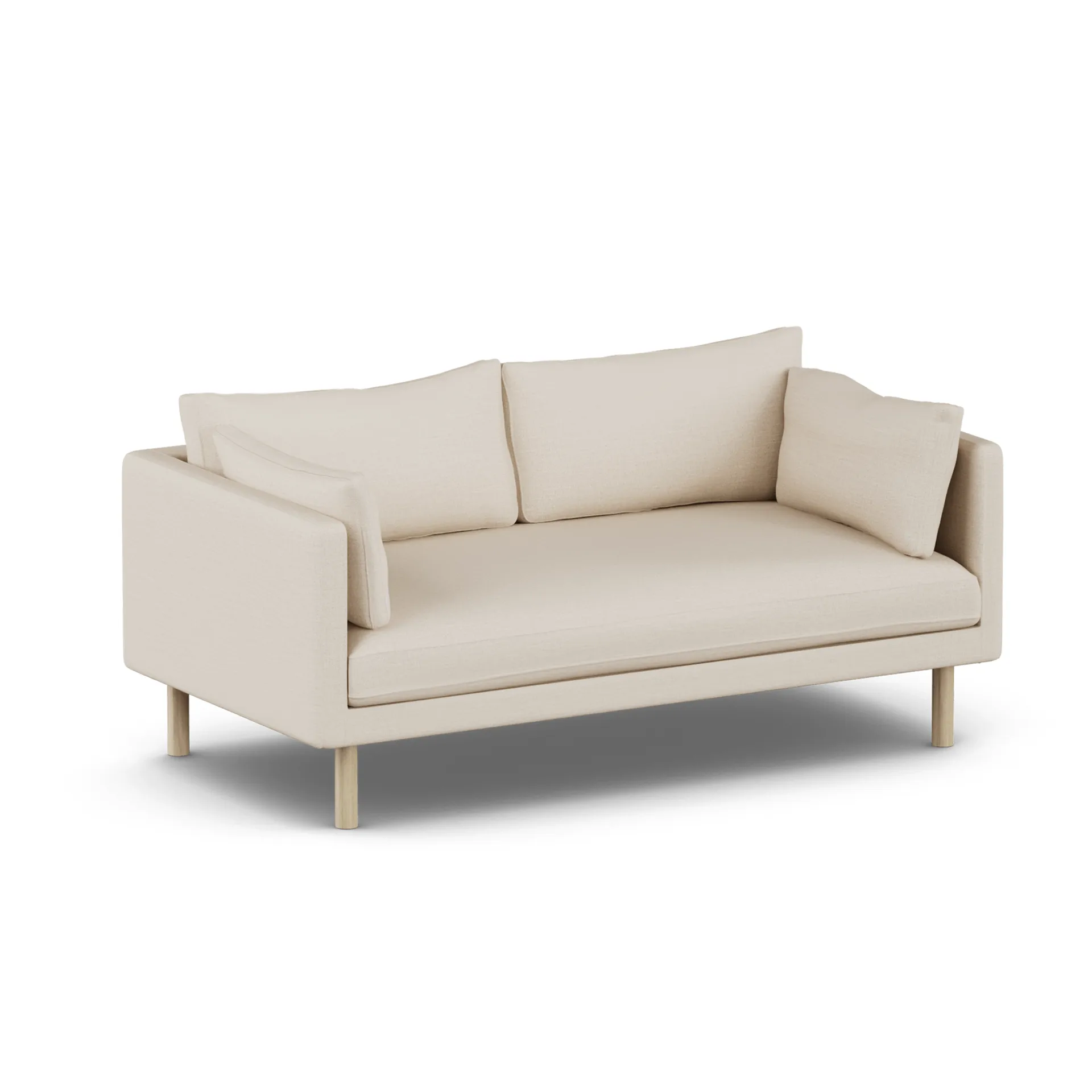 Linnevik sofa, Same Beige 6670-hvitoljet eik, 2-seters, uten skjørt 1898