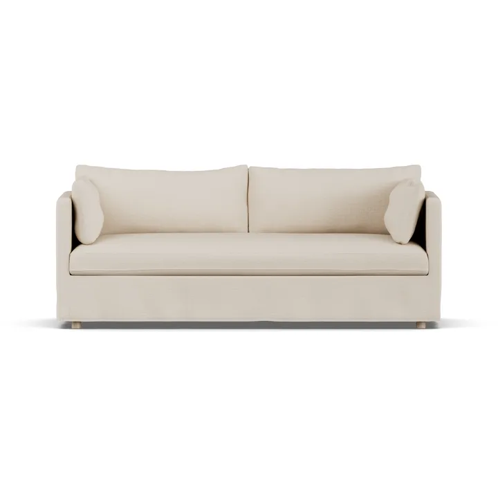 Linnevik sofa - Same Beige 6670-hvitoljet eik, 3-seters, med skjørt - 1898