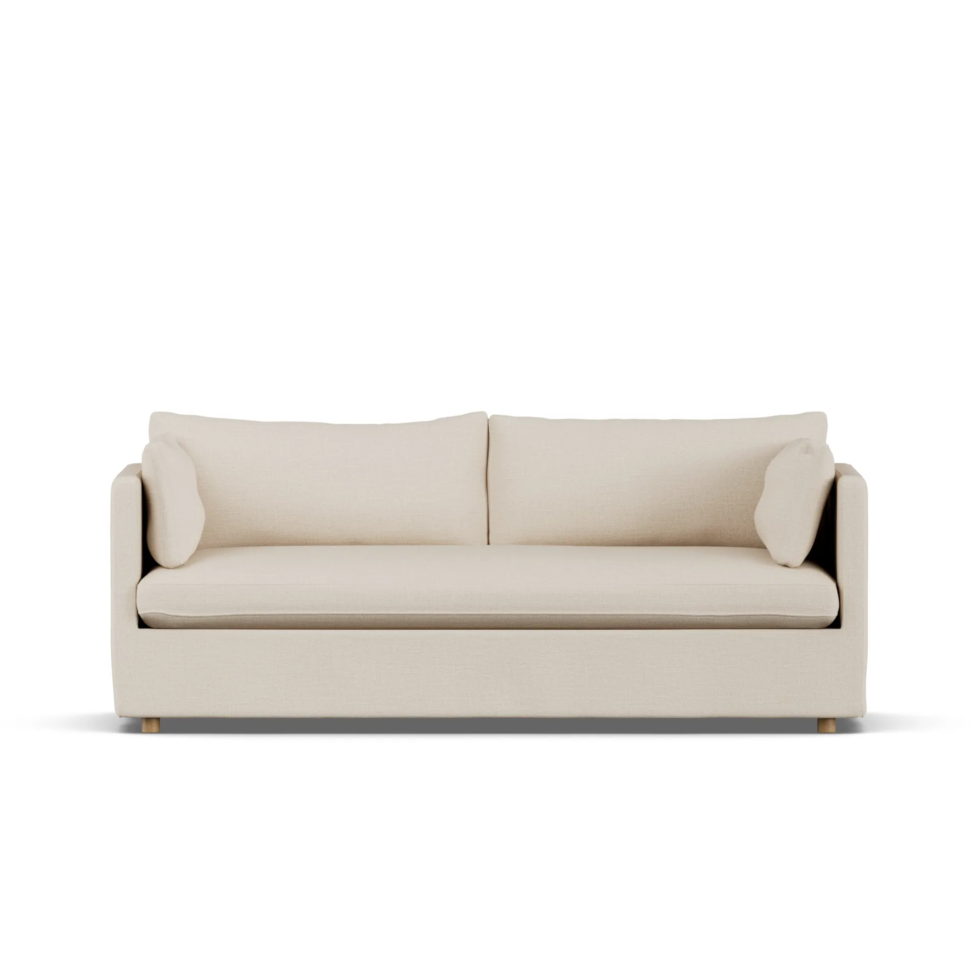 Linnevik sofa, Same Beige 6670-hvitoljet eik, 3-seters, med skjørt 1898