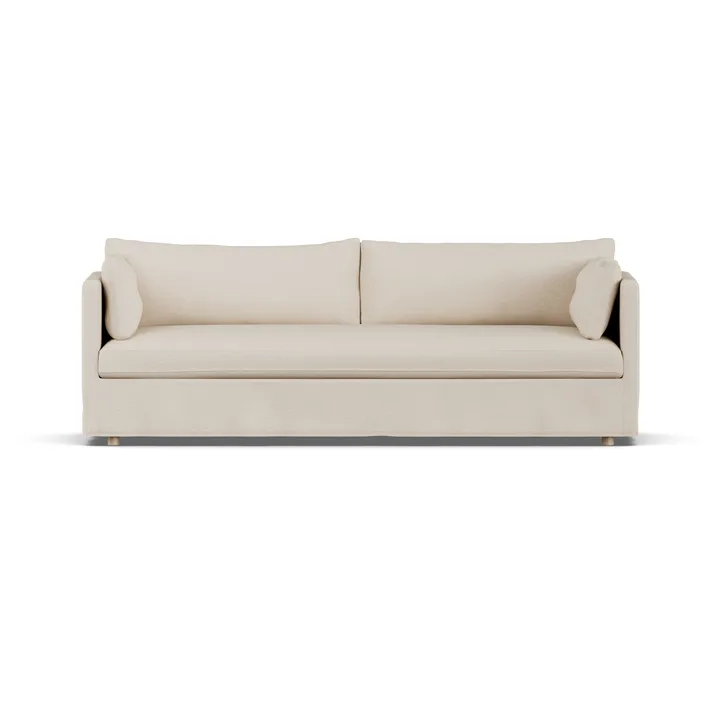 Linnevik sofa - Same Beige 6670-hvitoljet eik, 4-seters, med skjørt - 1898