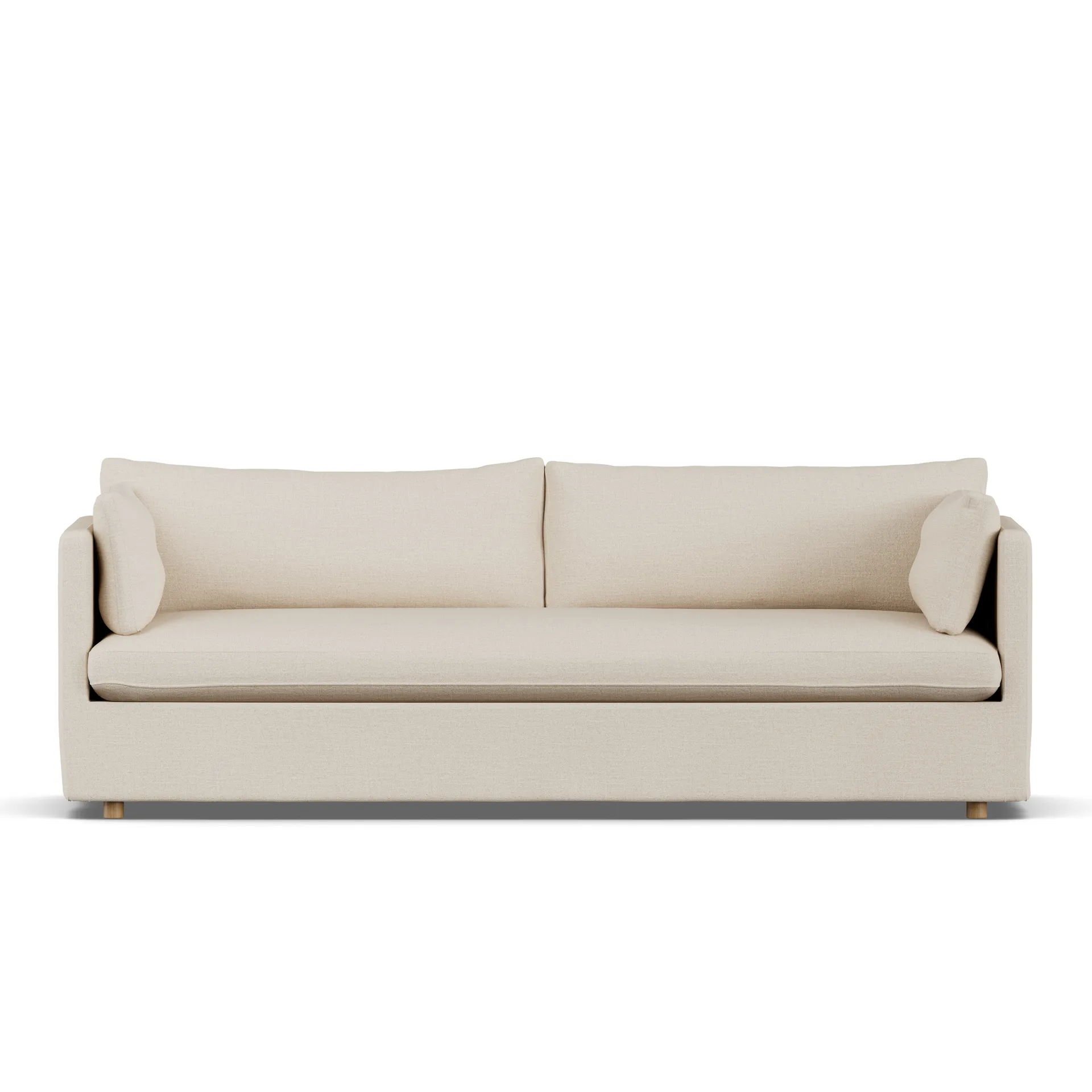 Linnevik sofa, Same Beige 6670-hvitoljet eik, 4-seters, med skjørt 1898