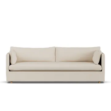 Linnevik sofa - Same Beige 6670-hvitoljet eik, 4-seters, med skjørt - 1898