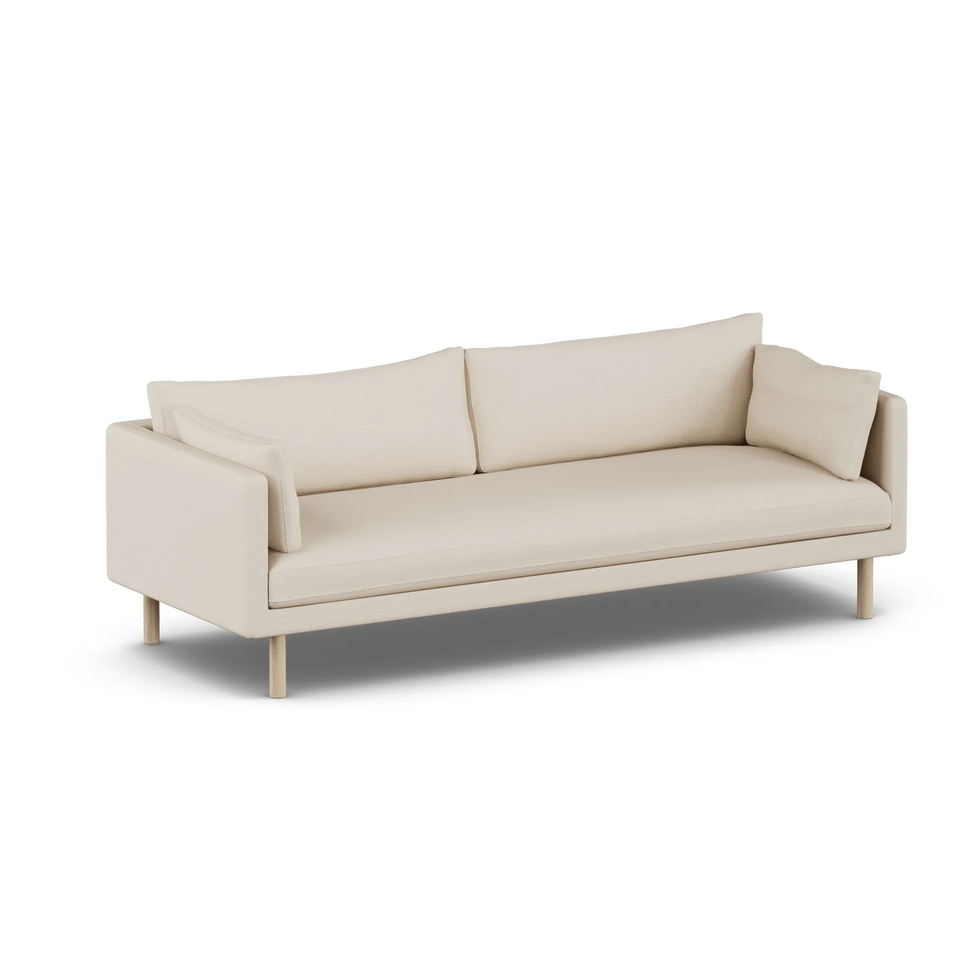 Linnevik sofa, Same Beige 6670-hvitoljet eik, 4-seters, uten skjørt 1898