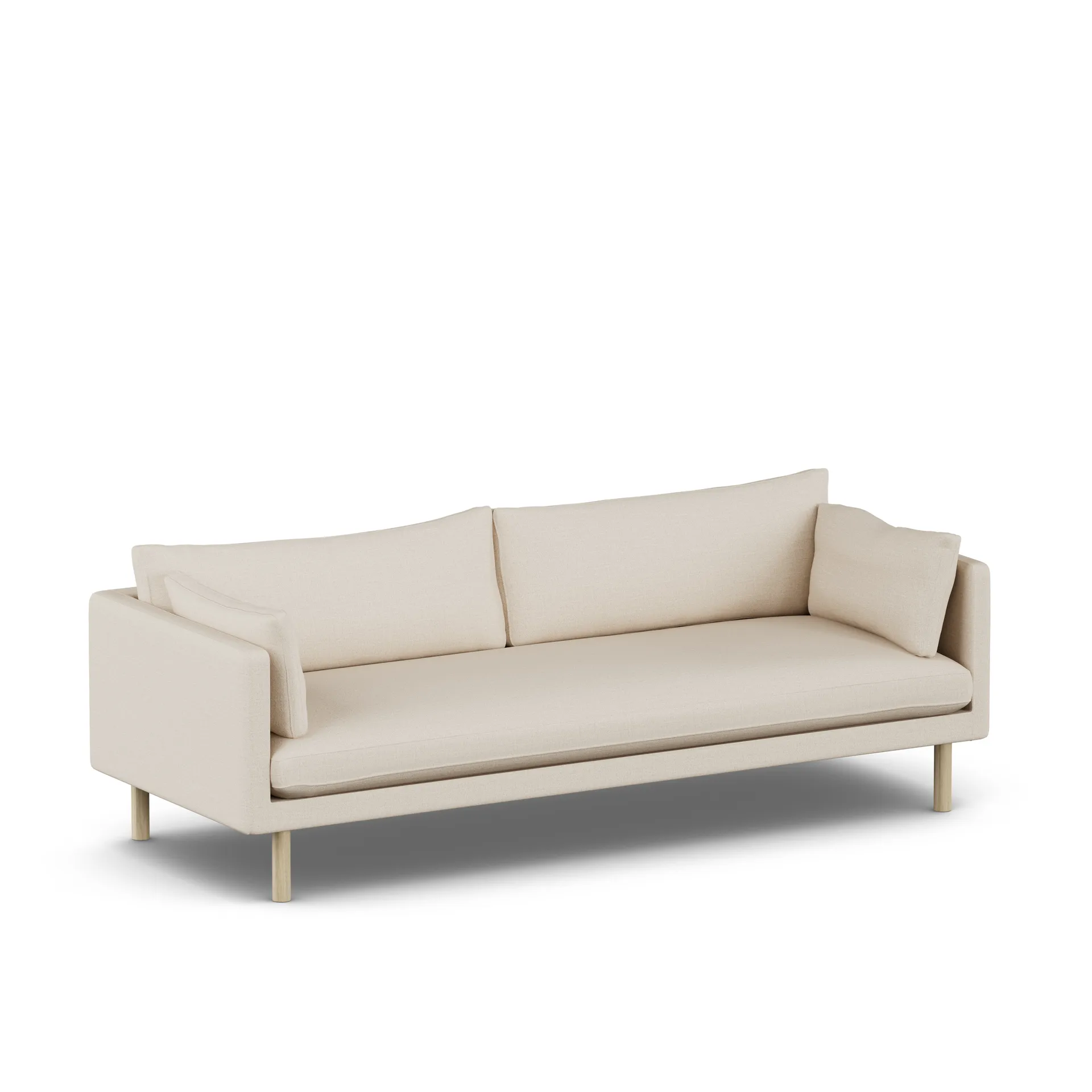 Linnevik sofa, Same Beige 6670-hvitoljet eik, 4-seters 1898