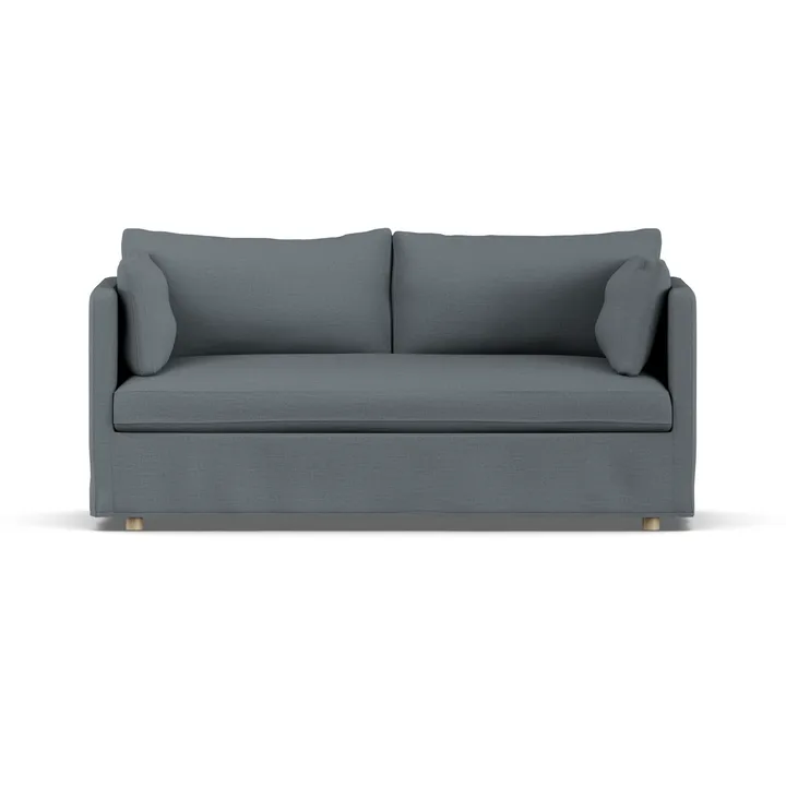 Linnevik sofa - Same Blue 6678-hvitoljet eik, 2-seters, med skjørt - 1898