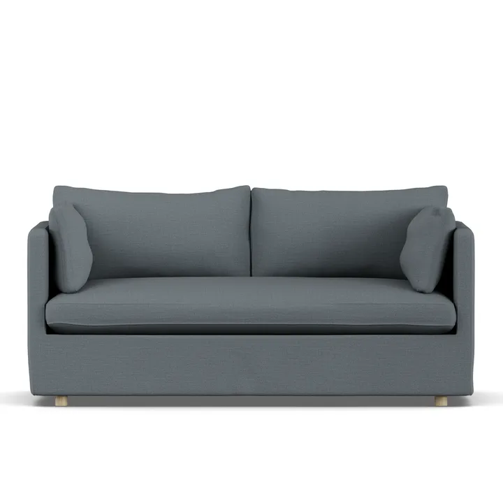 Linnevik sofa - Same Blue 6678-hvitoljet eik, 2-seters, med skjørt - 1898