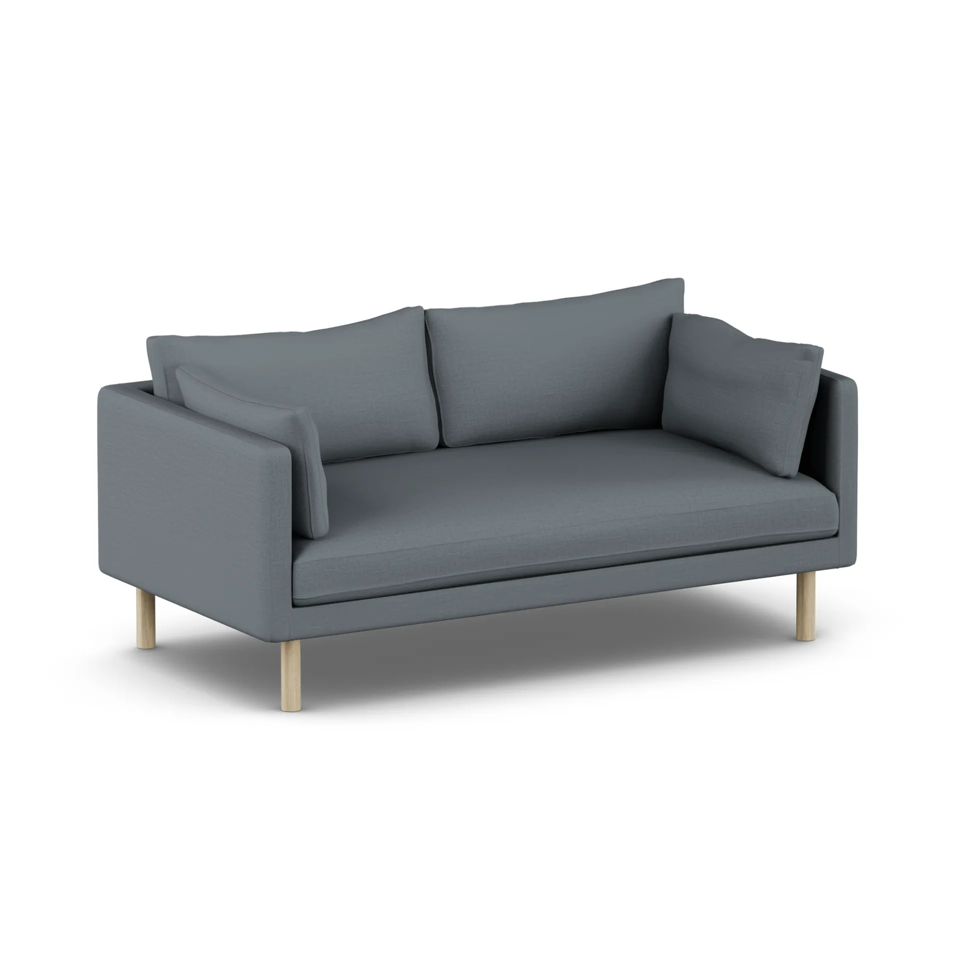 Linnevik sofa, Same Blue 6678-hvitoljet eik, 2-seters, uten skjørt 1898