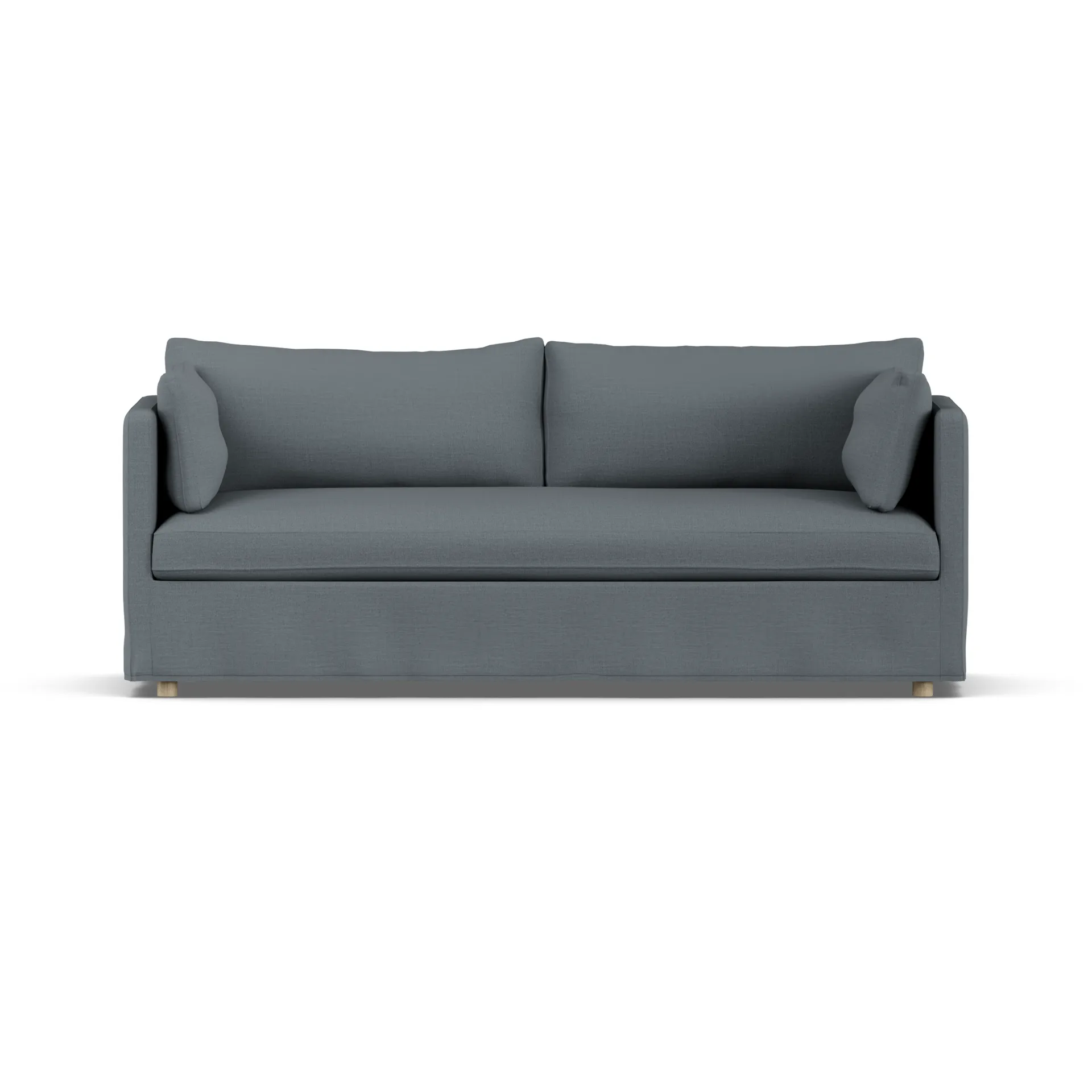 Linnevik sofa, Same Blue 6678-hvitoljet eik, 3-seters, med skjørt 1898