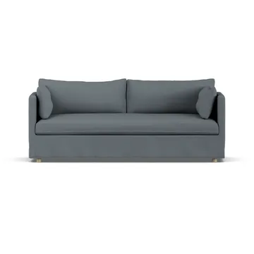 Linnevik sofa - Same Blue 6678-hvitoljet eik, 3-seters, med skjørt - 1898