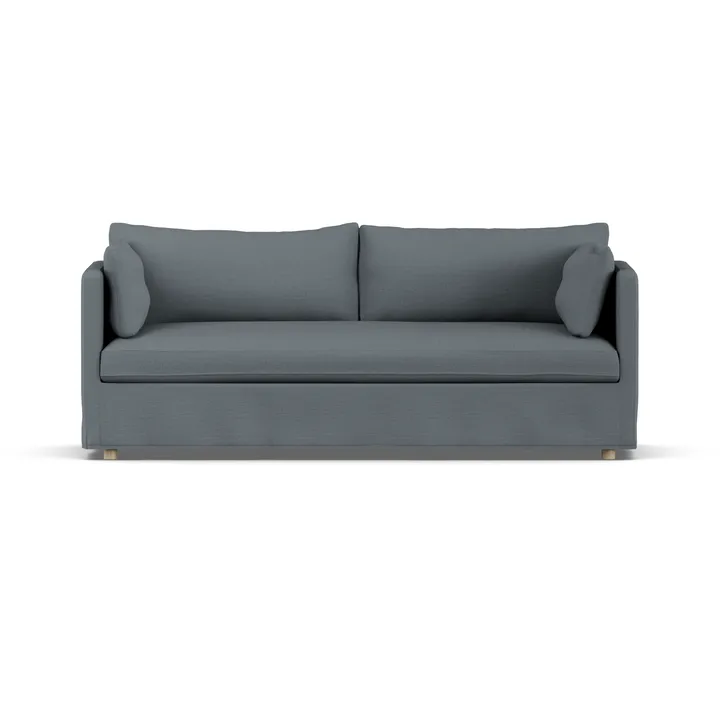 Linnevik sofa - Same Blue 6678-hvitoljet eik, 3-seters, med skjørt - 1898