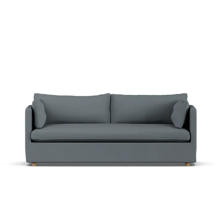 Linnevik sofa - Same Blue 6678-hvitoljet eik, 3-seters, med skjørt - 1898