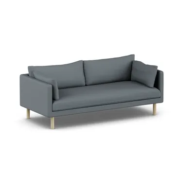 Linnevik sofa - Same Blue 6678-hvitoljet eik, 3-seters, uten skjørt - 1898