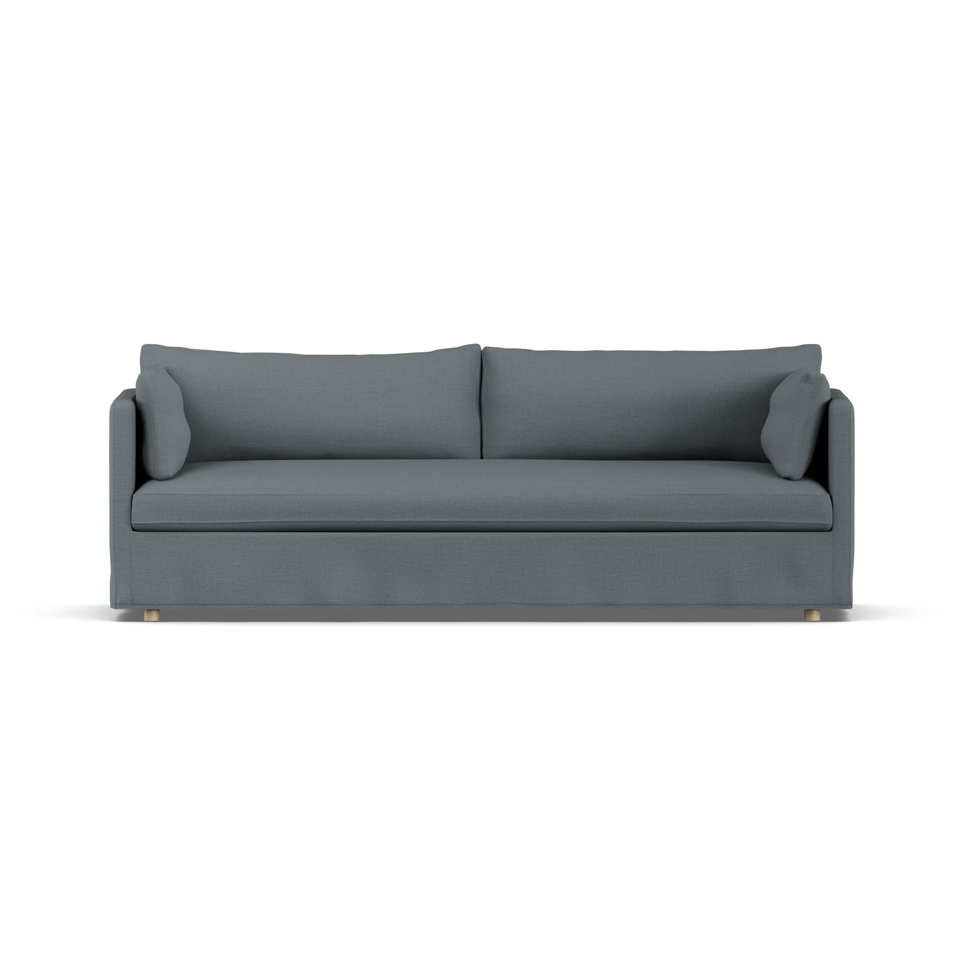 Linnevik sofa, Same Blue 6678-hvitoljet eik, 4-seters, med skjørt 1898