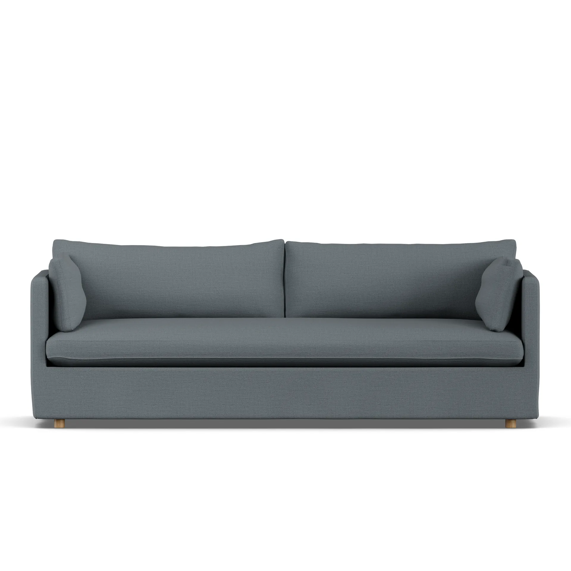 Linnevik sofa, Same Blue 6678-hvitoljet eik, 4-seters, med skjørt 1898