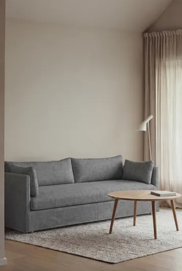 Linnevik sofa - Same Blue 6678-hvitoljet eik, 4-seters, med skjørt - 1898