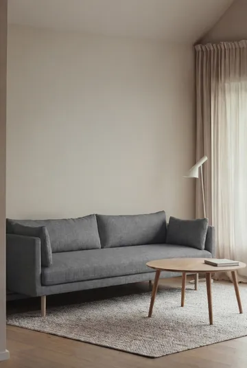 Linnevik sofa - Same Blue 6678-hvitoljet eik, 4-seters, uten skjørt - 1898