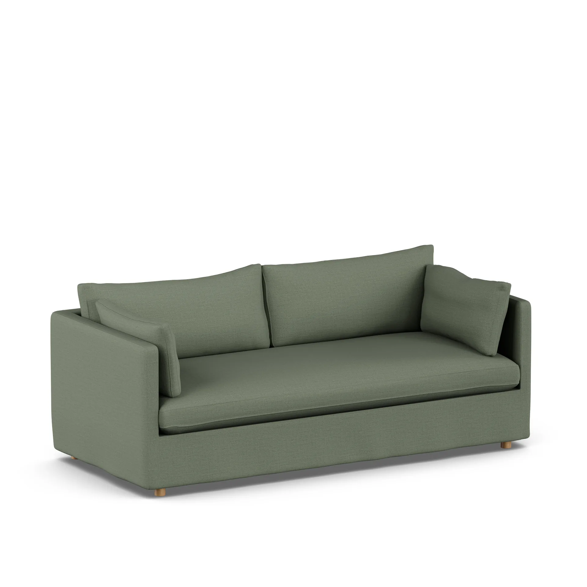 Linnevik sofa, Same Forest 6677-hvitoljet eik, 3-seters, med skjørt 1898