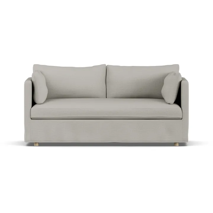 Linnevik sofa - Same Grey 6673-hvitoljet eik, 2-seters, med skjørt - 1898