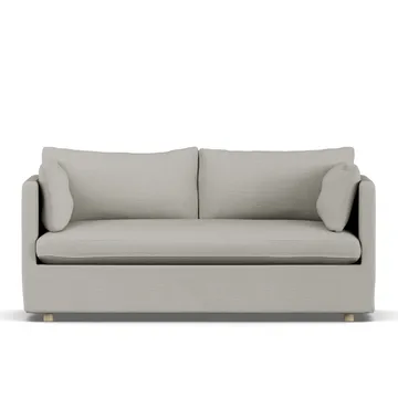 Linnevik sofa - Same Grey 6673-hvitoljet eik, 2-seters, med skjørt - 1898