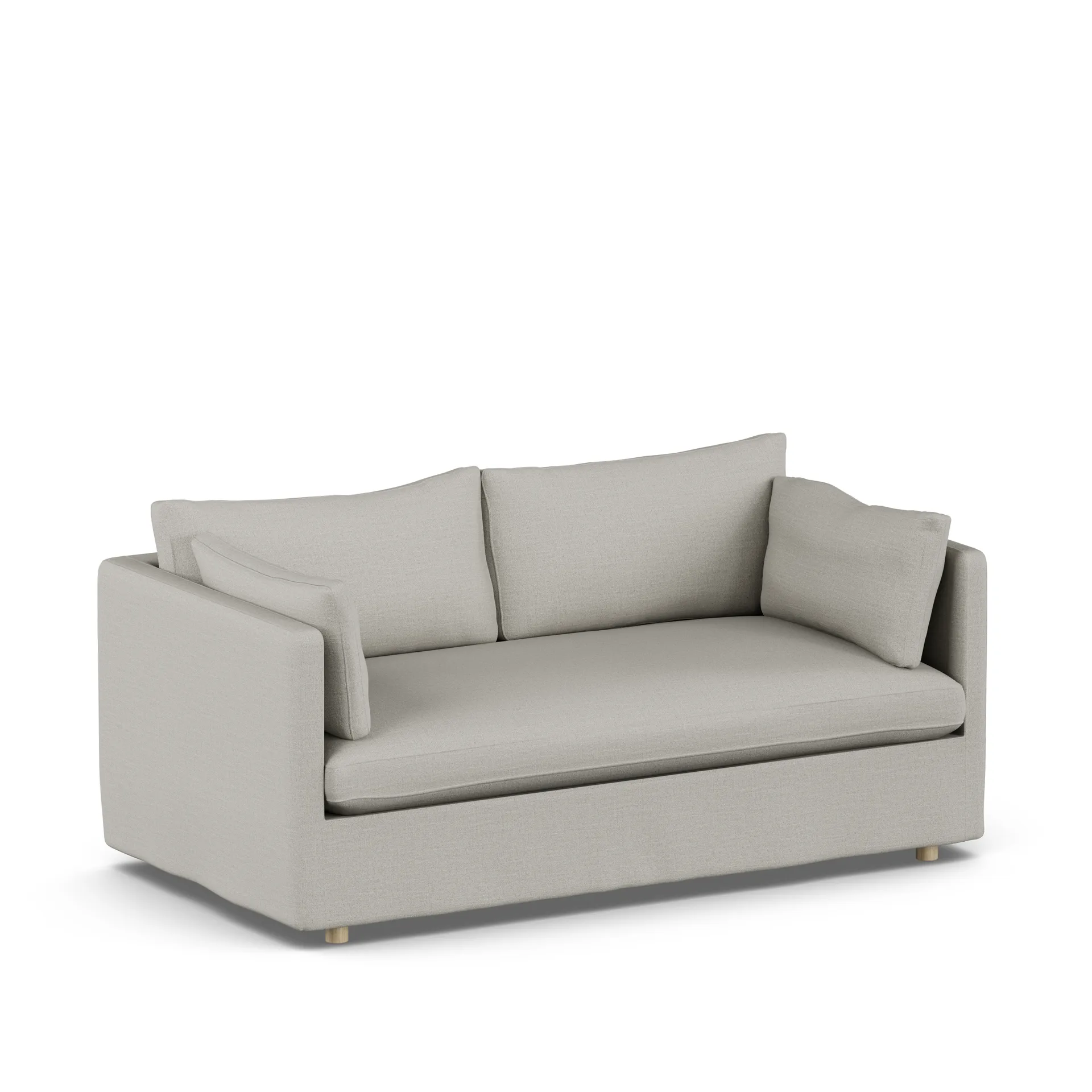 Linnevik sofa, Same Grey 6673-hvitoljet eik, 2-seters, med skjørt 1898