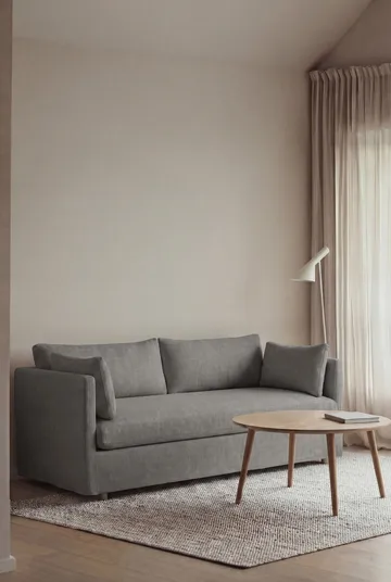 Linnevik sofa - Same Grey 6673-hvitoljet eik, 2-seters, med skjørt - 1898