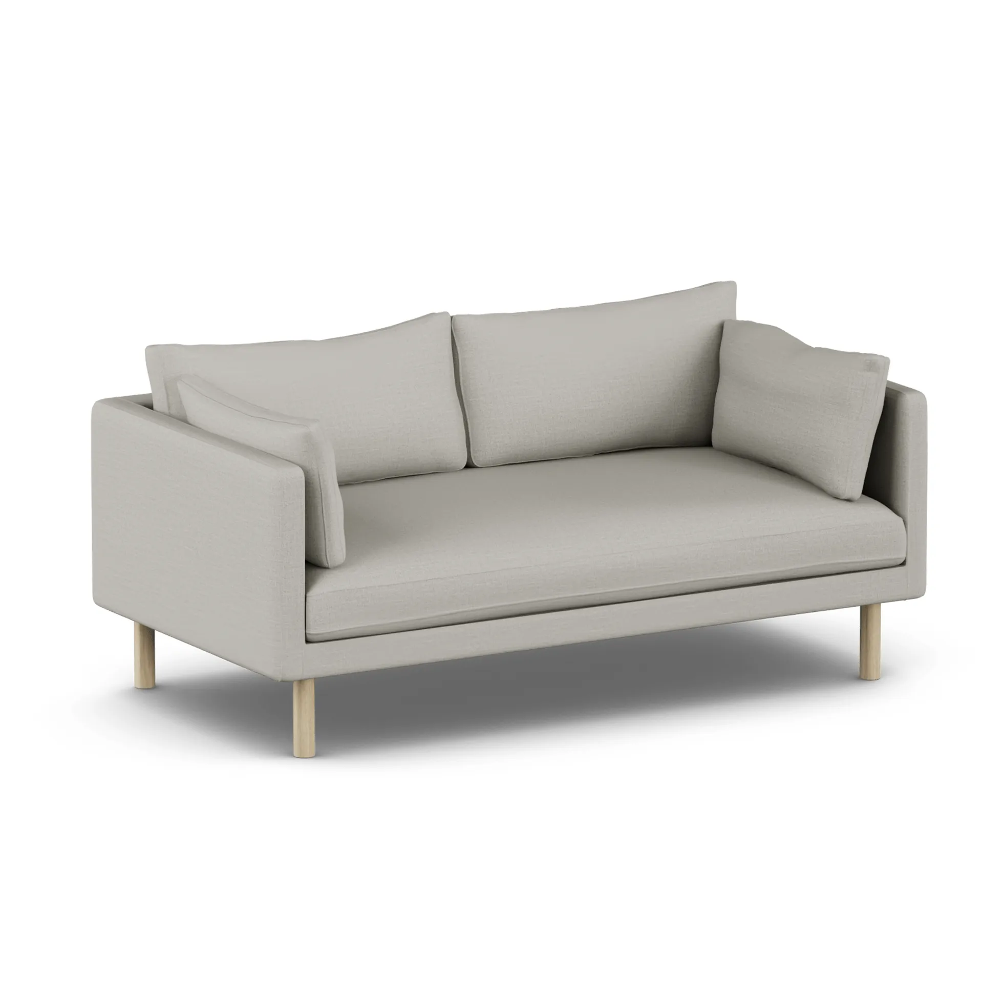 Linnevik sofa, Same Grey 6673-hvitoljet eik, 2-seters, uten skjørt 1898