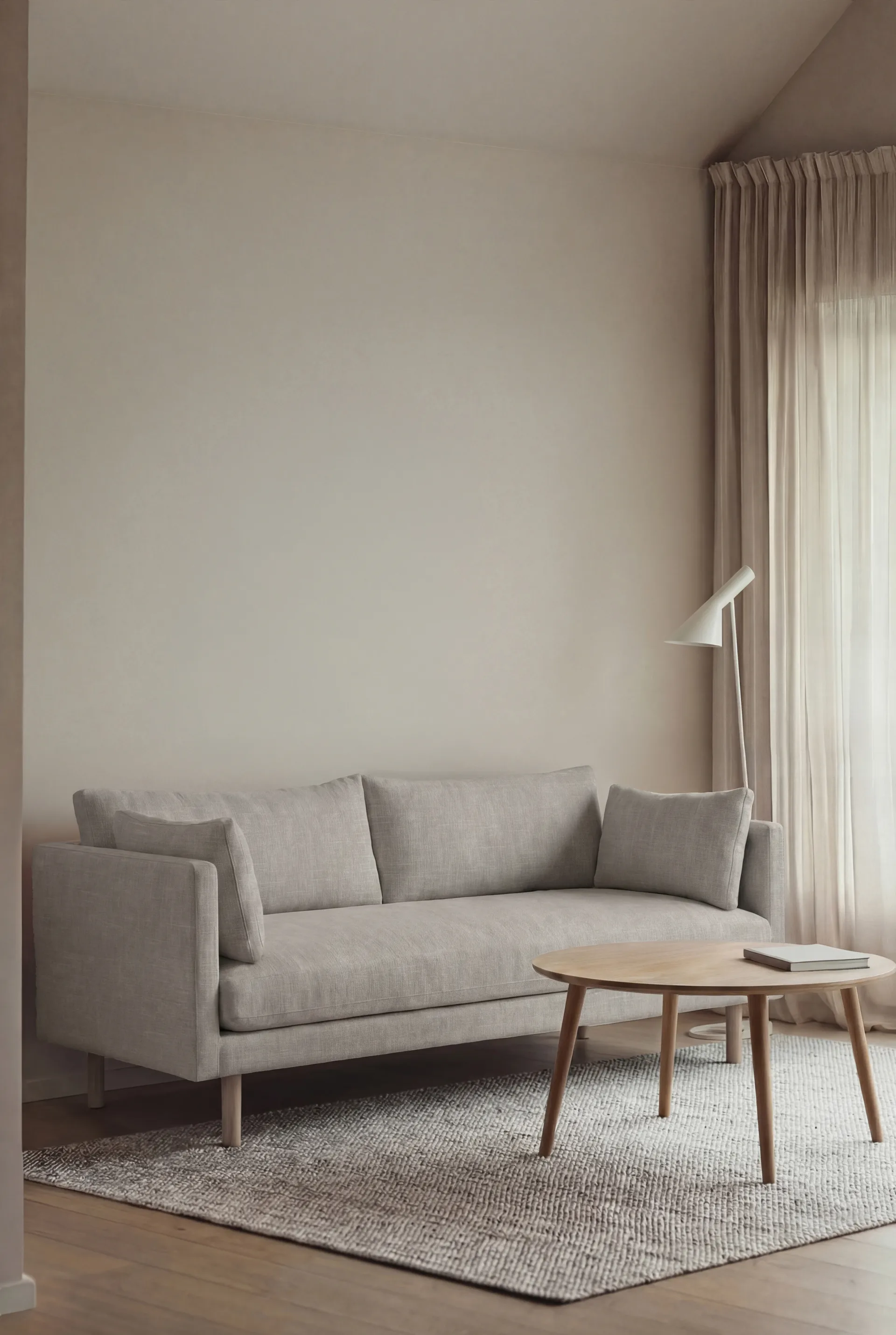 Linnevik sofa, Same Grey 6673-hvitoljet eik, 2-seters, uten skjørt 1898