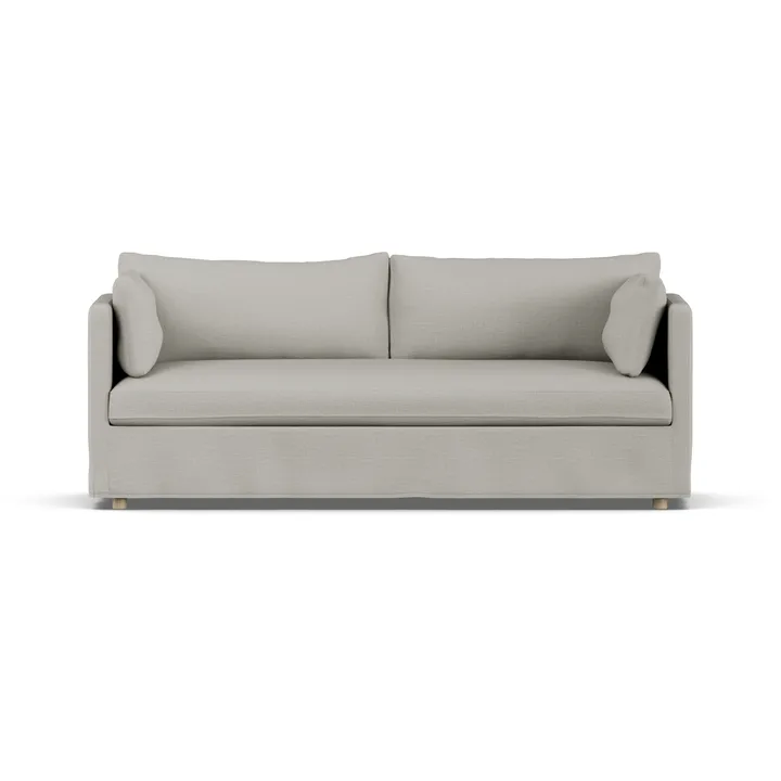 Linnevik sofa - Same Grey 6673-hvitoljet eik, 3-seters, med skjørt - 1898