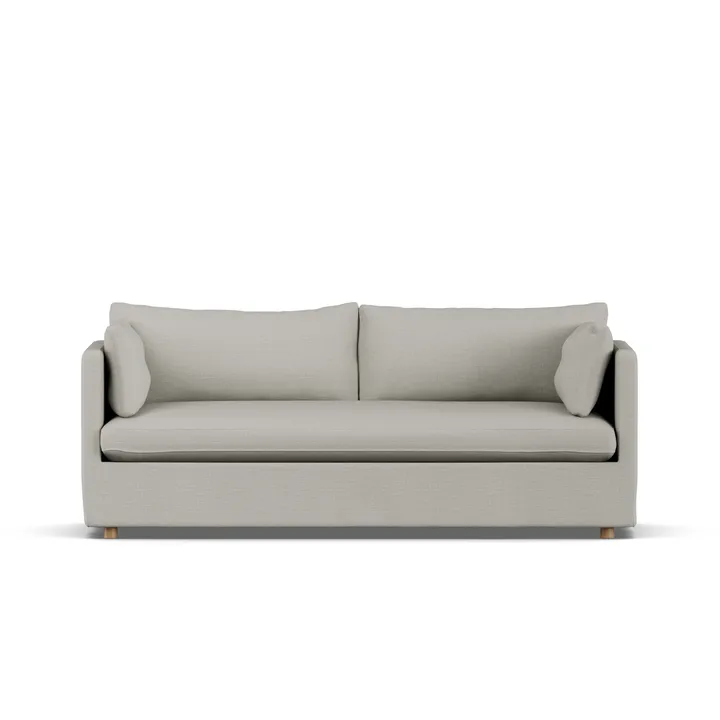 Linnevik sofa - Same Grey 6673-hvitoljet eik, 3-seters, med skjørt - 1898