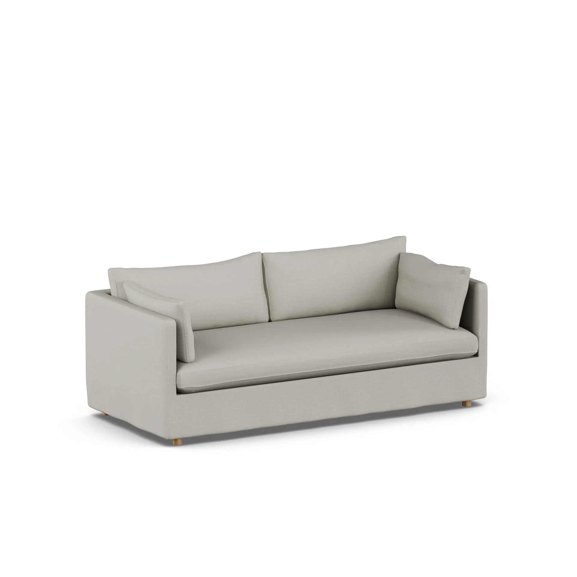 Linnevik sofa, Same Grey 6673-hvitoljet eik, 3-seters, med skjørt 1898