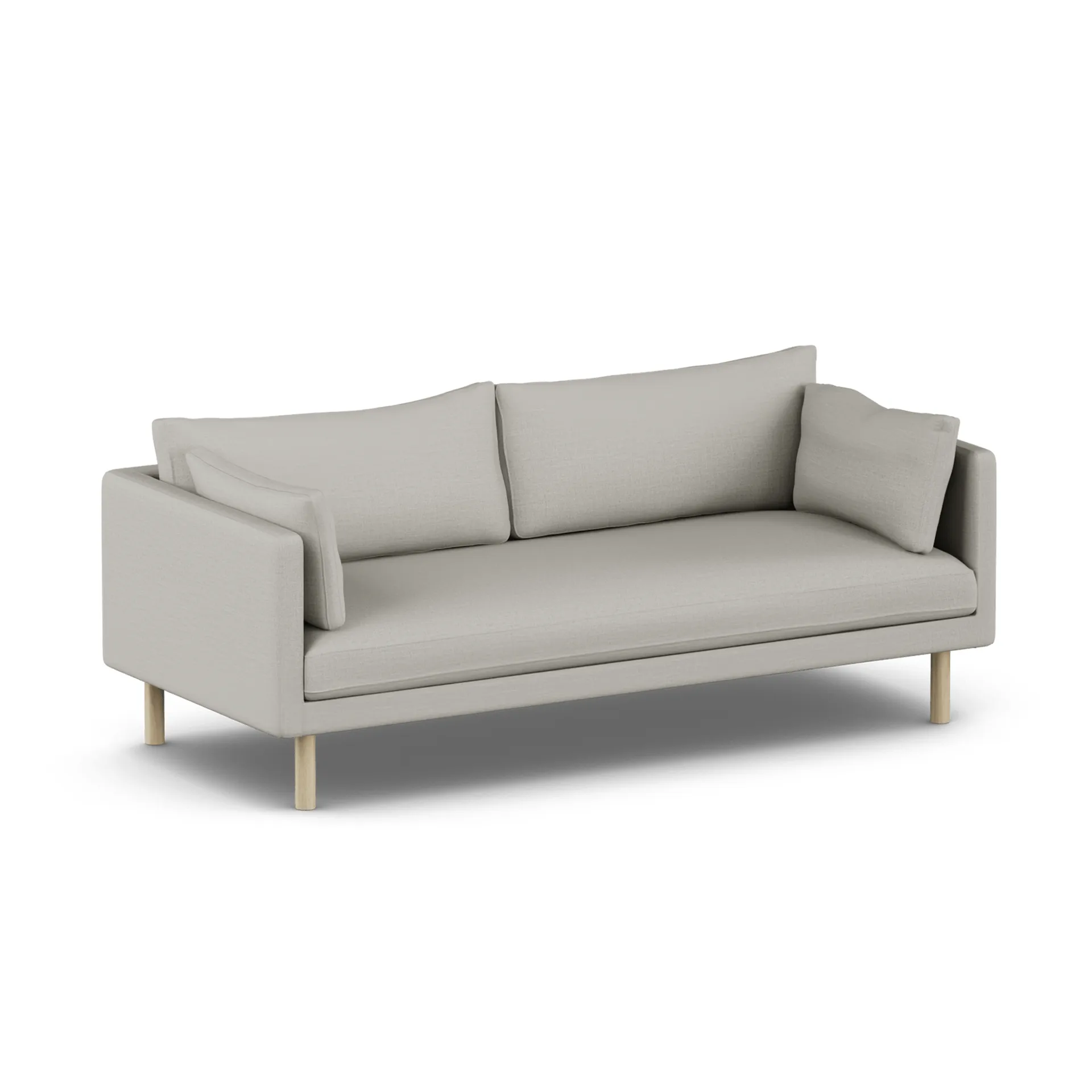 Linnevik sofa, Same Grey 6673-hvitoljet eik, 3-seters, uten skjørt 1898