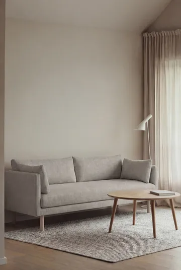 Linnevik sofa - Same Grey 6673-hvitoljet eik, 3-seters, uten skjørt - 1898