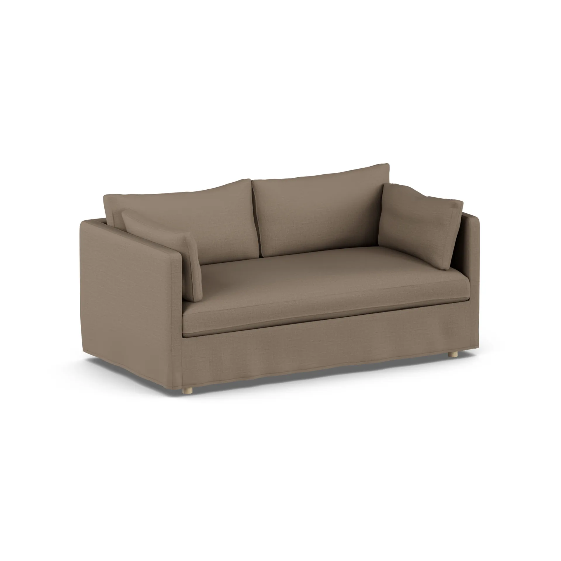 Linnevik sofa, Same Mole 6674-hvitoljet eik, 2-seters, med skjørt 1898