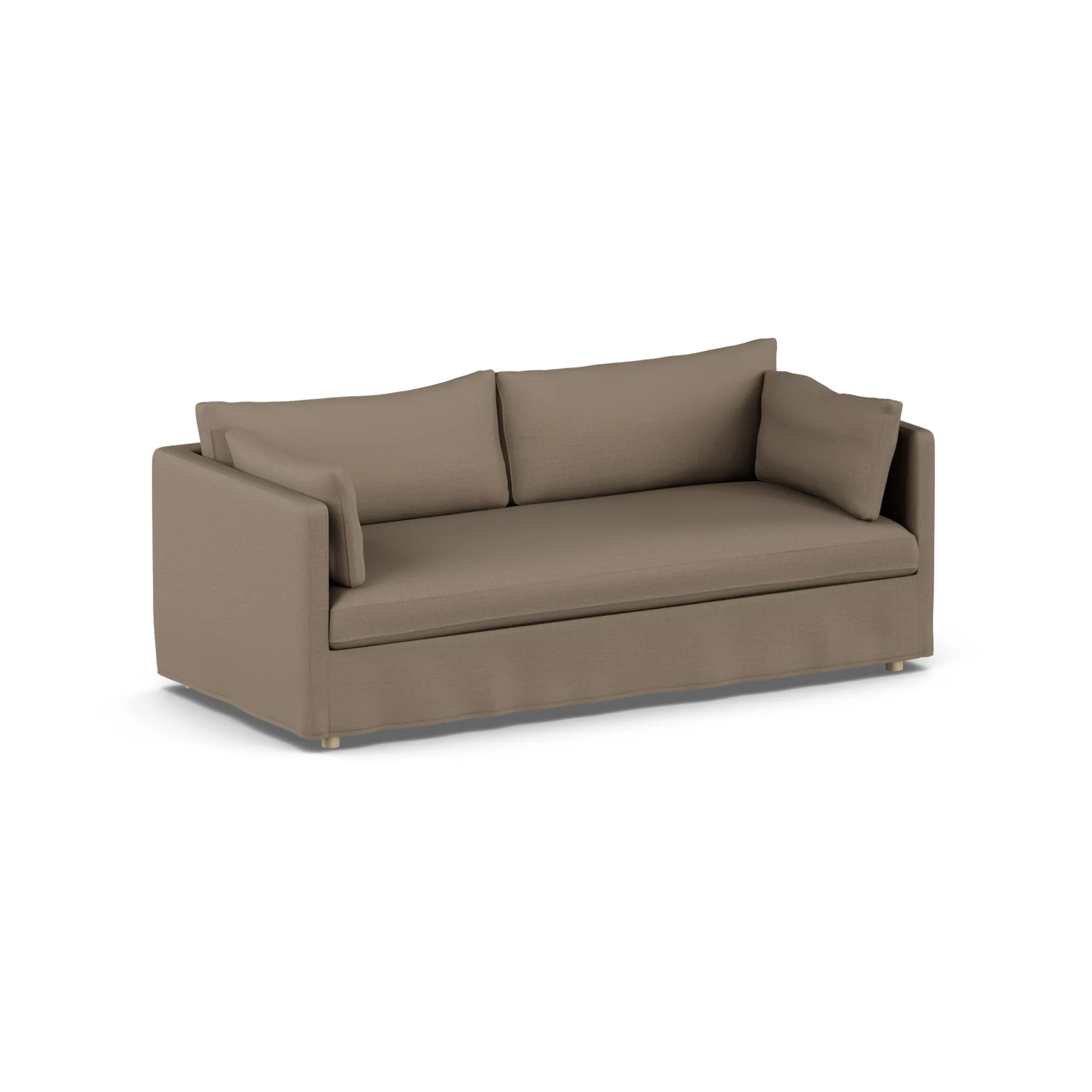 Linnevik sofa, Same Mole 6674-hvitoljet eik, 3-seters, med skjørt 1898
